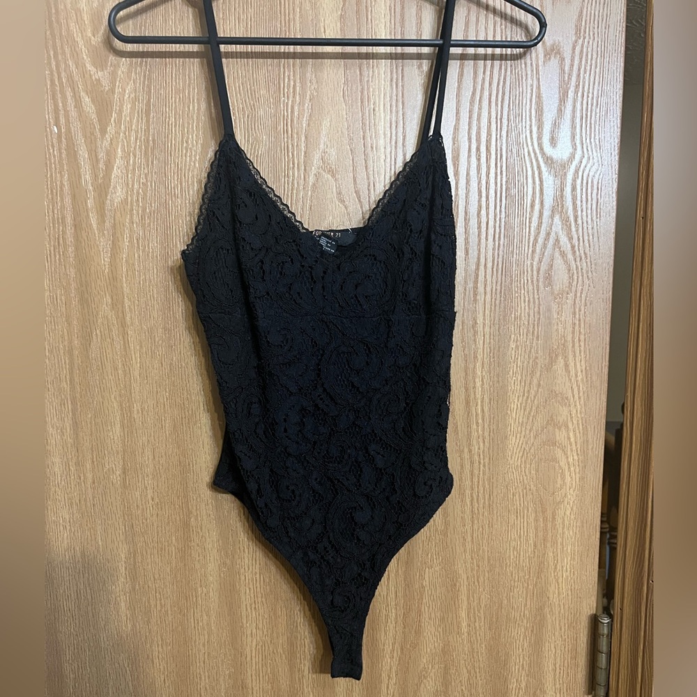 Forever 21 black lace bodysuit